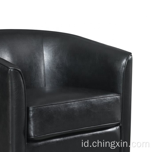 Black PU Putar Aksen Kursi Ruang Tamu